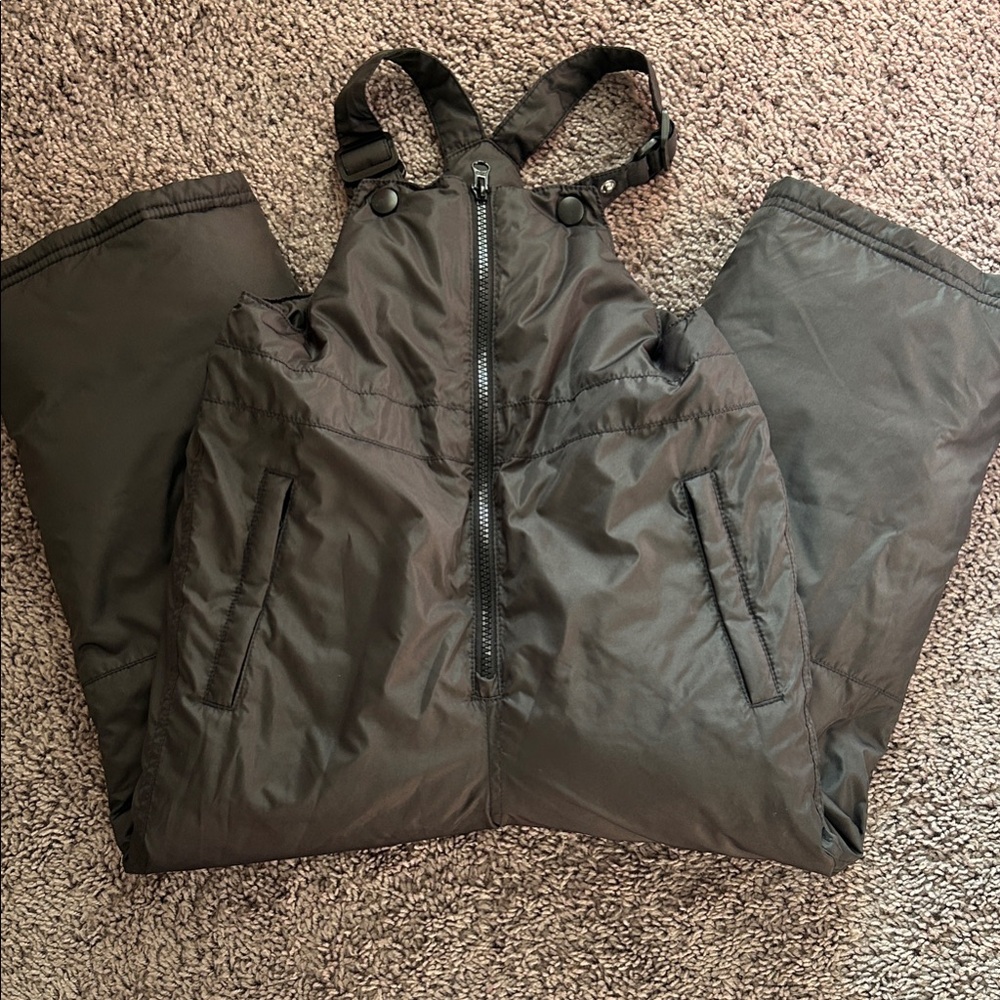 Old Navy Kids Water-Resistant Black Snow Bibs